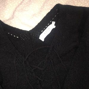 Pullover Lace Up Sweater